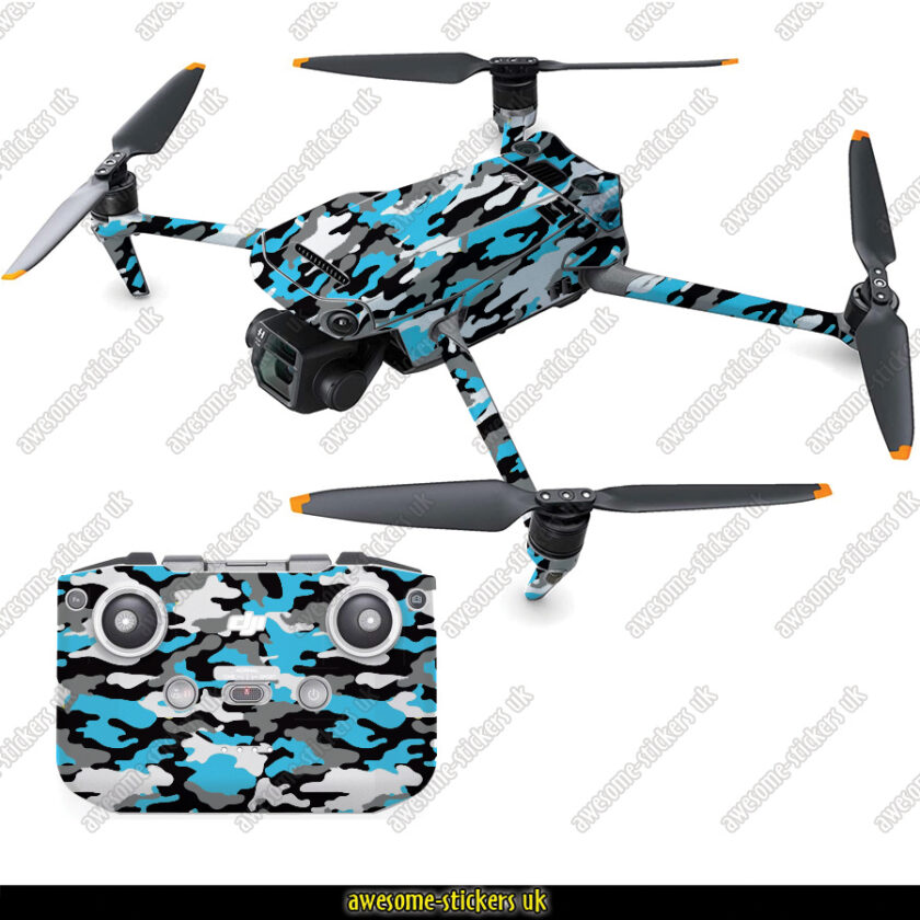 DJI Mavic 3 Skins 003 Blue Urban Camouflage