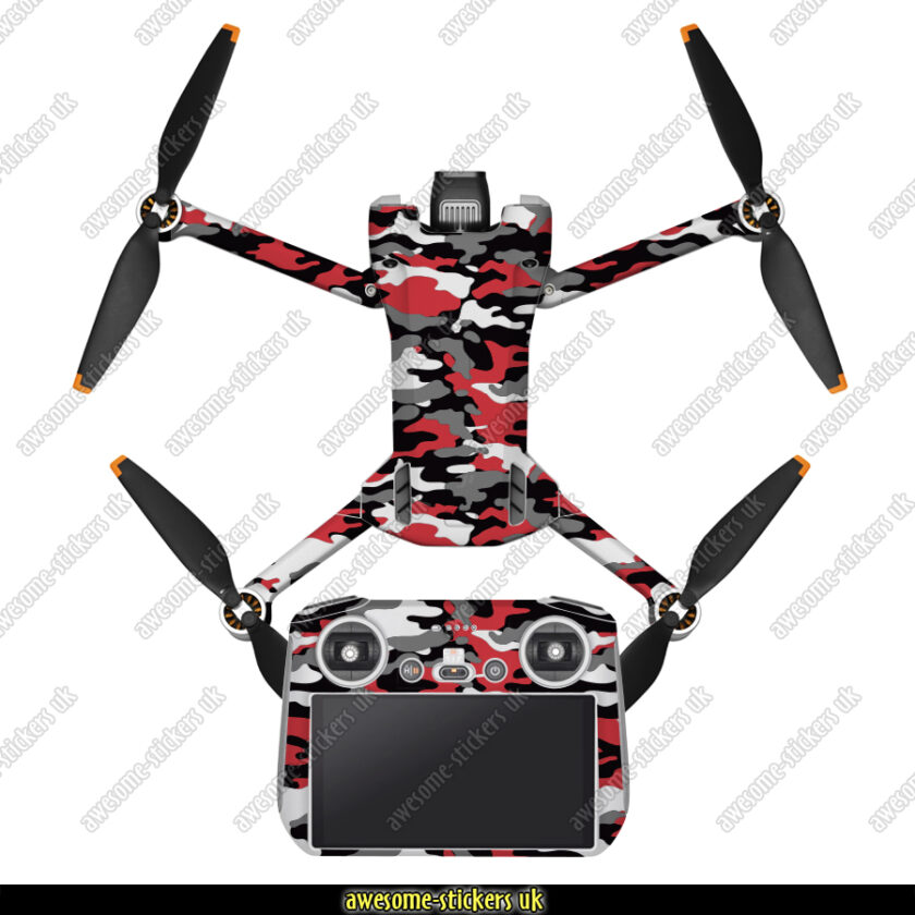 Dji Mini Pro Skins Red Urban Camouflage